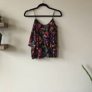 Floral girly tank top size xs